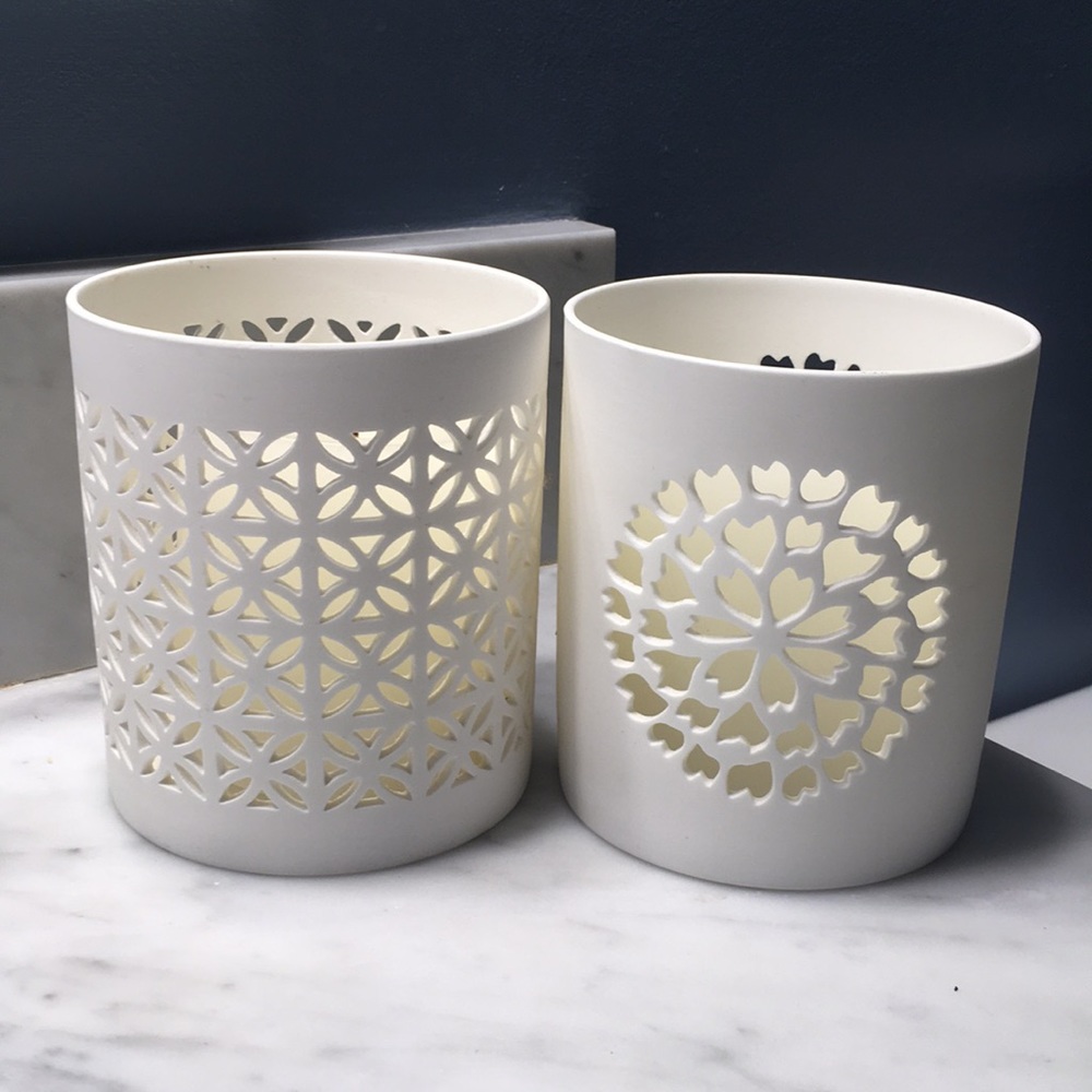 Ceramic Cutout Candle Holders